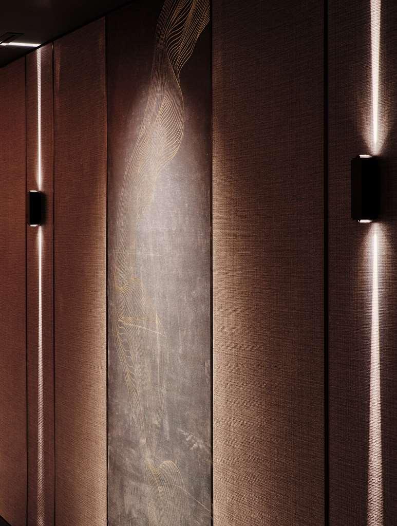 Grand Hyatt Kuwait 호텔 쿠웨이트 객실 사진 A brushed stainless steel refrigerator
